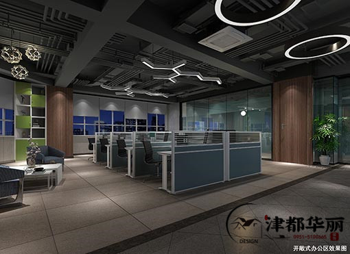銀川財(cái)匯中心辦公室裝修案例_PY