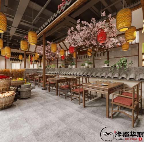 銀川鄉(xiāng)土風格餐廳設(shè)計方案鑒賞|鄉(xiāng)土淳樸，自然悠閑